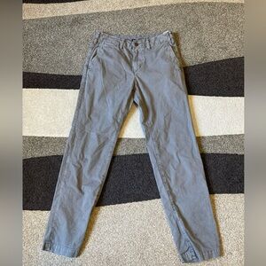 American Eagle Original Straight Pants Men's W30 x L32 Gray Flex Chino Jean